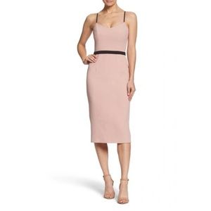 Dress the Population Emma Crepe Midi Dress EUC